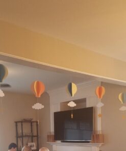 8 Pcs Large Size Hot Air Balloon 3D Paper Garland Hanging Decorations for Wedding Baby Shower Birthday Party Decorations by AZOWA Pink Blue 7.5in (Pack of 8) 29 51C1mO qolL