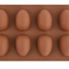 Mirenlife 8 Cavity Silicone Egg Pan, Egg Tray, Egg Shape Ice Tray, Silicone Pan for Cake Decorating, Chocolate, Candy, Jello, Baking Pan for Muffin, Bread and More 1 Egg Mold