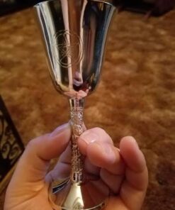 Pentagram Chalice 5" High~ Silver Plated 100% Solid Brass by New Age Imports, Inc. 22 51CCh1DobXL