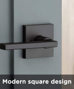 Kwikset 91570-029 Halifax Square Half-Dummy Lever in Iron Rose, Matte Black Square Rose Dummy (Non-Functioning) Old Version 18 51CGUxRDzGL