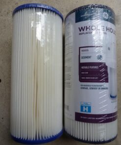 GE FXHSC Whole House Water Filter | Replacement for Water Filtration System | NSF Certified: Reduces Sediment, Rust & Other Impurities from Water | Replace Every 3 Months for Best Results | 1 Filter 1 Count (Pack of 1) 28 51CKSjlxEEL