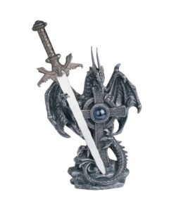 StealStreet SS-G-71331 Dragon Collection with Sword Collectible Fantasy Decoration Figurine