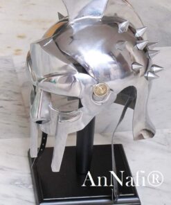 AnNafi® Gladiator Maximus Arena Helmet | Medieval Wearable Mens Helmet Full Size | Halloween Party Costumes | Larp Clothings Movie Dresses w Inner Liner 15 51COw KjjNL