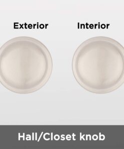 Kwikset Juno Interior Passage Door Knob, Handle For Closet and Hallway Doors, Non-Locking Doorknob in Satin Nickel, with Microban Protection 14 51CXAEcAIIL
