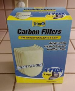 Tetra Carbon Filters for Aquariums, Fits Whisper EX Filters, Cleans Aquarium Water, 4 Count 4-Count large 30 51CYfdsMtL