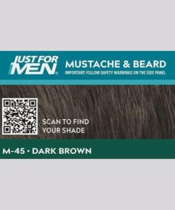 Just For Men Mustache & Beard, Beard Dye for Men with Brush Included for Easy Application, With Biotin Aloe and Coconut Oil for Healthy Facial Hair - Dark Brown, M-45, Pack of 3 18 51CZVKRozpL