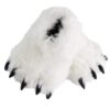 Cute Fuzzy Animal Paw Slippers Fluffy Animal Claw Slippers Soft Funny Monster House Shoes for Adults Women for Halloween Christmas Birthday Kids Winter Warm Bedroom Home Indoor Outdoor for Women 8.5 Women/7 Men Snow Bear 5 51CbVOUX3IL