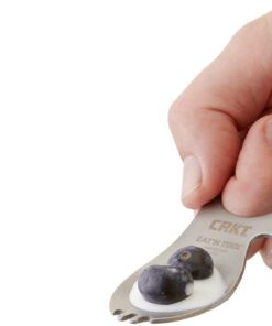 CRKT Eat'N Tool Outdoor Spork Multitool: Durable and Lightweight, for Camping, Hiking, Backpacking and Outdoors Activities, Silver, Carabiner 9100C 16 51CbXLfPgeL