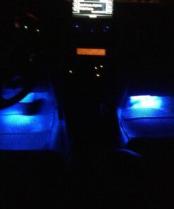 LEDGlow 4pc Blue LED Interior Footwell Underdash Neon Lighting Kit for Cars & Trucks - 7 Unique Patterns - Music Mode - 8 Brightness Levels - Auto Illumination - Includes Cigarette Power Adapter 42 51Ceo4rxoL 1