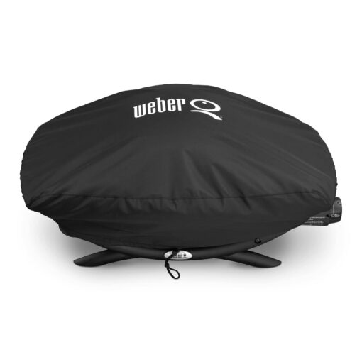 Weber Q 2000 Series Bonnet Grill Cover, Heavy Duty and Waterproof,Black Q 2000 Bonnet