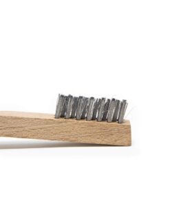 Alternative view of Osborn 54022SP Small Cleaning Stainless Steel Wire Angle Back Scratch Brush, 0.006" Fill Diameter, 1-7/16" Brush Area Length, 7-3/4" Overall Length