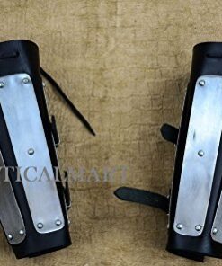 Medieval Splinted Plate Bracers Steel Arm Guard SCA LARP 11 51CqdMYQTHL