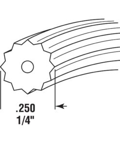 Alternative view of Make-2-Fit P 7530 0.25 In. x 25 foot Roll, Black Spline (1 Roll)
