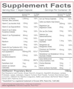 HAIRtamin MOM Vegan Prenatal & Postnatal Multivitamin Supplement & Hair Vitamin Pregnancy, Postpartum, Breastfeeding Probiotic One-a-Day Hair Vitamins with Biotin, Zinc, Iron (30 Counts) 30 Count (Pack of 1) 16 51CsZhUVfOL