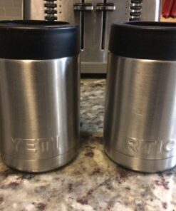 RTIC Can Cooler Insulated, Beer, Beverage, Soda Can Cooler with Lid, Stainless Steel Metal, Double Wall Insulation Coozie for Cans, Sweat Proof, 12oz, Stainless Steel 1 36 51CuBlRMAIL