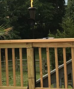 TIKI Brand Island King Outdoor TIKI Torch for Backyard, Patio and Garden, Metal Brown - 65 Inch, 1120129 Gun Metal 46 51Cunop6FL