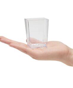 Juvale 72 Pieces Assorted Dessert Cups for Appetizers, Snacks, Plastic Shot Glasses 3oz and 5oz, Cups for Anniversary, Wedding Reception, Baby Shower, Birthday Party (Serves 36) 28 51D uMzGU1L