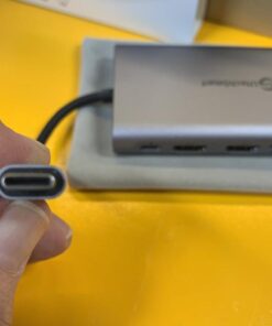 USB C Hub, UtechSmart Triple Display USB C Laptop Docking Station, 11 in 1 USB C Dock with Dual HDMI, VGA, PD3.0, SD TF Card Slot, 4 USB Ports Dual Monitor Adapter Compatible for MacBook and Windows Grey 39 51D7lcs1ceL