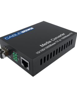 Gigabit Media Converter LC Multi-Mode Fiber Media Converter, up to 550m, 10/100/1000Base-Tx to 1000Base-SX (SX Transceiver Included) by CableRack MM 1PKV1 6 51DGDrGeRS