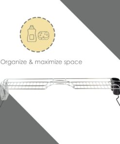 Home Basics Over Sink Shelf, (Chrome) Steel Over The Kitchen Sink Organizer for Soap, Sponges, Scrubbers, and More | with Cutlery Holder 22 51DKfm9RXRL