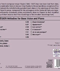 Flegier: Melodies for Bass Voice and Piano Flégier: Mélodies for Bass Voice & Piano 5 51DN9ayo9iL
