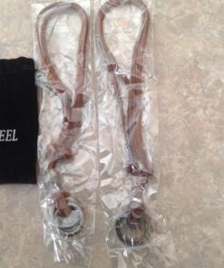 FIBO STEEL Alloy Vinatge Pendant Necklace for Men Leather Chain Adjustable 2 Pcs a Set 49 51DONME FBL