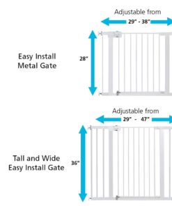 Alternative view of Safety 1st Easy Install 36" Extra Tall & Wide Gate, Fits Between 29'"And 47" 1 Count (Pack of 1) Extra Tall and Wide White
