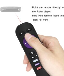 Gvirtue Lost Remote Control Replacement Compatible with Roku 1, Roku 2, Roku 3, Roku 4, (HD, LT, XS, XD), Roku Express. Do NOT Support Roku Stick, Roku Premiere, Roku Ultra, Roku TV or Roku Game 24 51DQ6xguGSL