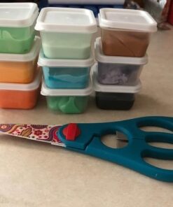 Greenco Mini Containers with Lids 20 Pack, 2 oz Containers with Lids - Small Plastic Storage Condiment Containers with Lids - Baby Food Containers, Snacks, Sauces, Candy - Freezer & Dishwasher Safe Square 44 51DQqxg5ML