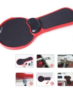 Premium Adjustable Computer Wrist Rest Armrest - Desk and Chair Dual Purpose Attachable Home&Office Computer Arm Support - Ergonomically Designed Mouse Pad Arm-stand Desk Extender (Black) 29 51DXPvkvrXL