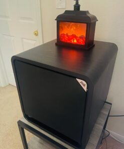 Polk Audio HTS 12 Powered Subwoofer with Power Port Technology | 12” Woofer, up to 400W Amp | For the Ultimate Home Theater Experience | Modern Sub that Fits in any Setting | Washed Black Walnut 35 51DYOsdSbmL