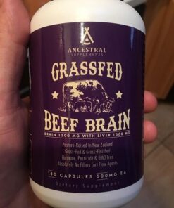 Ancestral Supplements Grass Fed Beef Brain Supplement with Beef Liver, Whole Food Brain Support Promotes Brain, Mood, and Memory Health, Brain and Liver Health Formula Capsules, Non-GMO, 180 Capsules 31 51DaG2VmjL