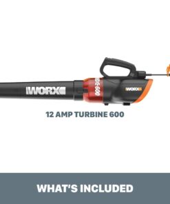 WORX WG520 12 Amp TURBINE 600 Electric Leaf Blower Corded Turbine Blower 23 51DjH45YrxL