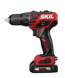 SKIL 2-Tool Combo Kit: PWRCore 12 Brushless 12V 1/2 Inch Cordless Drill Driver and 100 Foot Laser Distance Measurer and Level, Includes 2.0Ah Lithium Battery and PWRJump Charger - CB737501 18 51DjLOpgkSL