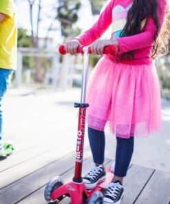 Alternative view of Micro Kickboard - Mini Deluxe LED 3-Wheeled, Lean-to-Steer, Swiss-Designed Micro Scooter for Preschool Kids with LED Light-up Wheels, Ages 2-5 Red
