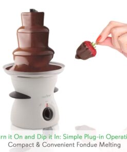 NutriChef 3 Tier Chocolate Fondue Fountain - Electric Stainless Chocolate Dipping Warmer Machine - Warm & Melt Chocolate, Butter, Caramel - Great for Parties, Events & Weddings - Pot Capacity 16 oz 8 51DlEqzKjcL