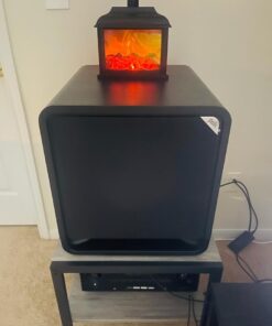 Polk Audio HTS 12 Powered Subwoofer with Power Port Technology | 12” Woofer, up to 400W Amp | For the Ultimate Home Theater Experience | Modern Sub that Fits in any Setting | Washed Black Walnut 36 51DlPkhqqL