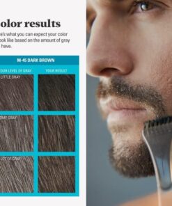 Just For Men Mustache & Beard, Beard Dye for Men with Brush Included for Easy Application, With Biotin Aloe and Coconut Oil for Healthy Facial Hair - Dark Brown, M-45, Pack of 3 17 51DxCk4uwoL