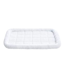 Amazon Basics 35-Inch Padded, Dog & Pet Bolster Bed, White, 35.04"L x 22.05"W x 2.76"H 35.0"L x 22.1"W x 2.8"Th 22 51EBf aAt2L
