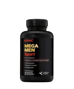 GNC Mega Men Sport Daily Multivitamin for Performance, Muscle Function, and General Health -180 Count 180 Count (Pack of 1) 23 51EKfS3WU4L