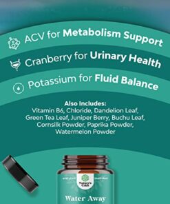 Water Retention Pills for Women and Men - Fast Acting Easy To Take Water Away Pills Maximum Strength Formula - Diuretic Pills for Water Retention Kidney Support and Bloating Relief for Women and Men 20 51EU9wXy3FL