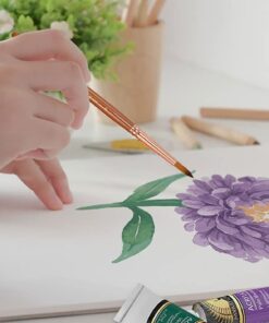 MyArtscape Travel Paint Brush Set, 7 Ultra Short-Handle Brushes with Case Holder - for Watercolor, Gouache and Acrylic - Synthetic Hair - Ideal for Plein Air Painting - Art Supplies 34 51EUD1v0PKL