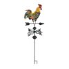 HGC 48 in. Metal Weather Vane for Garden Decor Farmhouse Decorative with Rooster Ornament Wind Vane Weathervanes
