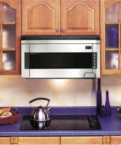 Alternative view of Sharp R-1514 1-1/2-Cubic-Foot 1000-Watt Over-the-Range Microwave, Stainless