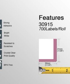 BETCKEY - Compatible DYMO 30915 (1-5/8" x 1-1/4") Endicia Internet Postage Stamps Labels(Paid Endicia Users ONLY) - 10 Rolls/7000 Labels 8 51Ec4FlLlmL