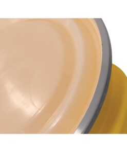 Eagle 20 Gallon Salvage Barrel Drum with Metal Ring Lever-Lock Lid, 21" Height, 21" Diameter, Blow-Molded HDPE, Yellow, 1654 34 51EgphVi1NL