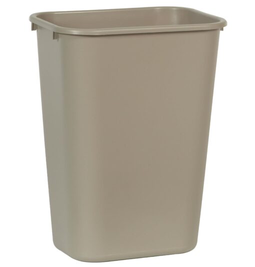 Rubbermaid Commercial Products 41QT/10.25 GAL Wastebasket Trash Container, for Home/Office/Under Desk, Beige (FG295700BEIG) 10 Gallons 1