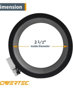 POWERTEC 70148 2-1/2 Inch Dust Control Flex Cuff with Steel Hose Clamps, Hose Connector Rubber Cuff Coupler for Woodworking Dust Collection Fittings, Dust Collector Accessories & Machinery, 1 pack 2-1/2-Inch 23 51F0mcyUW9L