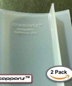 Capparis Kitchen Silicone Stove Counter Gap Cover, Easy Clean Heat Resistant Wide & Long Gap Filler, Seals Spills Between Counter, Stovetop, Oven, Washer & Dryer, Set of 2 (21 Inches, semi-Clear) 21 Inches 19 51F5Na4KlWL 1