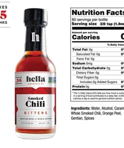 Hella Cocktail Co. 5-Pack Bitters Bar Set (8.5 Fl Oz Total) - Craft Aromatic, Orange, Ginger, Mexican Chocolate, and Smoked Chili Cocktail Bitters Variety Pack 1.7 Ounce (Pack of 5) 18 51FAo4DsBL